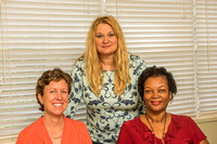 Trista Miller, Professor Stacey-Rae Simcox and Shirley Wells help veterans through the clinic.
