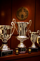 Advocacy trophies in the Eleazer Courtroom.