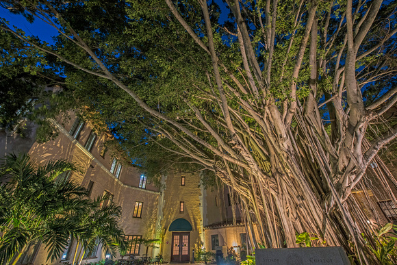 The banyan courtyard is home to many outdoor events.